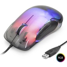 İlkyaz Fashion G702 Gaming Mouse 7200 Dpi 6 Tuş 1000 Hz Rgb - Kristal Siyah