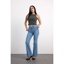 Vigoss Jeans 24352-70053 Kadın Hıght Waıst Flare Denim Pantolon 24352-70053