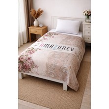 Amazon Ev Pamuk Dokuma Tek Kişilik Pike 160*240 cm Damaks Kahve A13