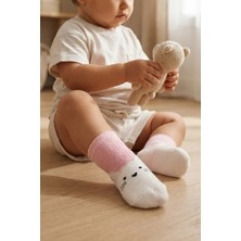 Katia & Bony Kedi Desenli Bebek Soket Çorap Pembe
