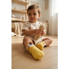 Katia & Bony Hayvan Desenli Sarı Bebek Soket Çorap