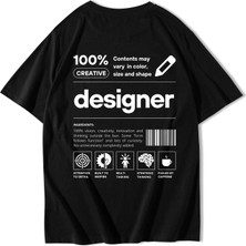 Brz Collection Unisex Oversize Designer T-Shirt Siyah