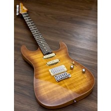 Soloking Ms-1 Custom 22 Hss Fm Flat Top In Honeyburst  W/gigbag