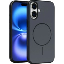 Casen iPhone 16 Uyumlu Siyah Premium Magsafe Destekli Darbe Emici Kamera Koruma Dayanıklı Kılıf