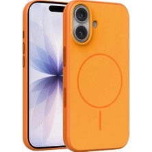 Casen iPhone 16 Uyumlu Turuncu Premium Magsafe Destekli Darbe Emici Kamera Koruma Dayanıklı