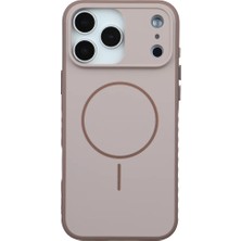 Casen iPhone 17 Pro Uyumlu Kahverengi Premium Magsafe Destekli Darbe Emici Kamera Koruma Dayanıklı Kılıf