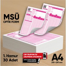 Karakutu Yayınları Yks-Msü Deneme Sınavları için 30 Adet Optik Form