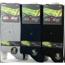 Dündar Bambu Çorap Erkekler İçin Dikişsiz ve Yumuşak 12 Adet Set Renkli