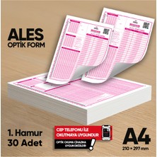 Karakutu Yayınları Ales Deneme Sınavları için 30 Adet Optik Form
