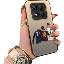 HONTINGA Xiaomi Redmi Note 14 Pro ile Uyumlu Kılıf Silikon Kenar Sert Arka Kamera Koruyucu Basitlik Anti Düşme Kamera Korumalı Msn Desen Couple Telefon Kılıfı Kadın ve Erkek Için Uygundur K1-1495