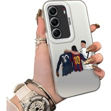 HONTINGA Tecno Camon 40 ile Uyumlu Kılıf Silikon Kenar Sert Arka Kamera Koruyucu Basitlik Anti Düşme Kamera Korumalı Msn Desen Couple Telefon Kılıfı Kadın ve Erkek Için Uygundur K1-1495