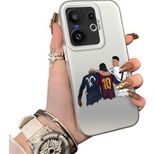 HONTINGA Vivo X200 Fe ile Uyumlu Kılıf Silikon Kenar Sert Arka Kamera Koruyucu Basitlik Anti Düşme Kamera Korumalı Msn Desen Couple Telefon Kılıfı Kadın ve Erkek Için Uygundur K1-1495