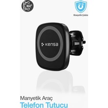 Kensa Magsafe Uyumlu 360° Hareketli Başlık Araç Içi Telefon Tutucu