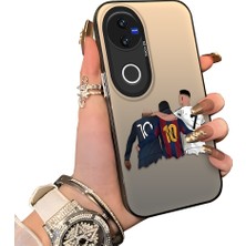 HONTINGA Vivo V50 ile Uyumlu Kılıf Silikon Kenar Sert Arka Kamera Koruyucu Basitlik Anti Düşme Kamera Korumalı Msn Desen Couple Telefon Kılıfı Kadın ve Erkek Için Uygundur K1-1495