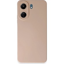 Mey ®   Redmi 13C Kılıf Nano Içi Kadife Silikon - Pudra Najmaddin