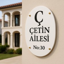 Outdoor One Kişiye Özel Pleksi Kapı İsimliği | Yazılı Pleksi Apartman & Site Tabelası 20 cm