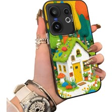 HONTINGA Vivo X200 Fe ile Uyumlu Kılıf Silikon Kenar Sert Arka Kamera Koruyucu Basitlik Anti Düşme Kamera Korumalı Ev Desen Couple Telefon Kılıfı Kadın ve Erkek Için Uygundur K1-1501