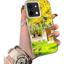 HONTINGA Vivo Y28 ile Uyumlu Kılıf Silikon Kenar Sert Arka Kamera Koruyucu Basitlik Anti Düşme Kamera Korumalı Manzara Desen Couple Telefon Kılıfı Kadın ve Erkek Için Uygundur K1-1503