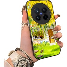 HONTINGA Vivo X300 Pro ile Uyumlu Kılıf Silikon Kenar Sert Arka Kamera Koruyucu Basitlik Anti Düşme Kamera Korumalı Manzara Desen Couple Telefon Kılıfı Kadın ve Erkek Için Uygundur K1-1503