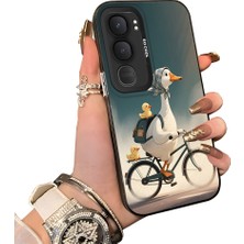 HONTINGA Vivo Y31 5g ile Uyumlu Kılıf Silikon Kenar Sert Arka Kamera Koruyucu Basitlik Anti Düşme Kamera Korumalı Ördek Desen Couple Telefon Kılıfı Kadın ve Erkek Için Uygundur K1-1504