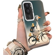HONTINGA Vivo Y31 5g ile Uyumlu Kılıf Silikon Kenar Sert Arka Kamera Koruyucu Basitlik Anti Düşme Kamera Korumalı Ördek Desen Couple Telefon Kılıfı Kadın ve Erkek Için Uygundur K1-1504