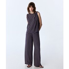 Twist Belden Bağlamalı Wıde Leg Pantolon TS1260003419015