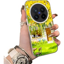 HONTINGA Vivo X200 Pro ile Uyumlu Kılıf Silikon Kenar Sert Arka Kamera Koruyucu Basitlik Anti Düşme Kamera Korumalı Manzara Desen Couple Telefon Kılıfı Kadın ve Erkek Için Uygundur K1-1503