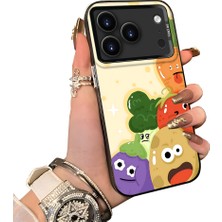 HONTINGA iPhone 17 Pro Max ile Uyumlu Kılıf Silikon Kenar Sert Arka Kamera Koruyucu Basitlik Anti Düşme Kamera Korumalı Karikatür Desen Couple Telefon Kılıfı Kadın ve Erkek Için Uygundur K1-1499