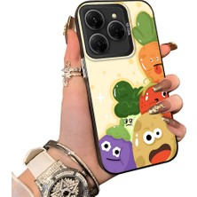 HONTINGA Tecno Spark 20 Pro 5g ile Uyumlu Kılıf Silikon Kenar Sert Arka Kamera Koruyucu Basitlik Anti Düşme Kamera Korumalı Karikatür Desen Couple Telefon Kılıfı Kadın ve Erkek Için Uygundur K1-1499
