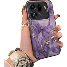 HONTINGA Oppo Find X9 Pro 5g ile Uyumlu Kılıf Silikon Kenar Sert Arka Kamera Koruyucu Basitlik Anti Düşme Kamera Korumalı Kelebek Desen Couple Telefon Kılıfı Kadın ve Erkek Için Uygundur K1-1497