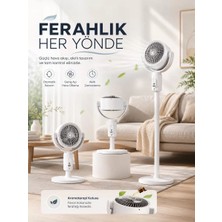 5 Kademeli Hız Ayarıyla Güçlü Hava Akışlı Dikey Vantilatör