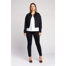 Vigoss Jeans VİGOSS KADIN BASIC NON DENİM CEKET 46560-70046