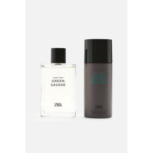 Zara Man Green Savage Edt 90 ml (3,04 Fl Oz) + Deodorant Spray Edc 150 ml (5,07 Fl Oz)