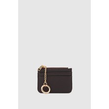 Shule Bags Nook Fermuarlı Charm Kartlık Acı Kahve