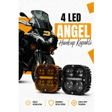 C9 4 LED Angel Hardcap Kapaklı Motosiklet Sis Farı