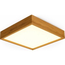 Ahşap Çerçeveli Tavan Avize LED Panel 3000K Gün Işığı 30*30CM