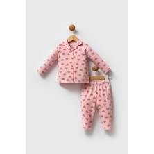 U.s.polo Assn Kız Bebek Gömlek Pijama Takımı Açık Pembe