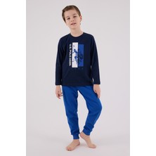 U.s. Polo Assn  Uzun Kol Pijama Takım US2206-4 Lacivert
