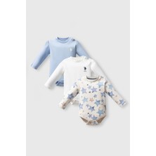 U.s. Polo Assn. Erkek Bebek 3'lü Body Set Mavi