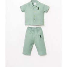 U.S. Polo Assn. U.s.polo Erkek Bebek Gömlek Pijama Takımı - Mint