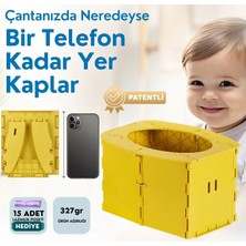 Guqqo Portatif Seyahat Tipi Katlanabilir Lazımlık, Unisex 0-6 Yaş için Sarı ABS Malzemeden Yapılmış
