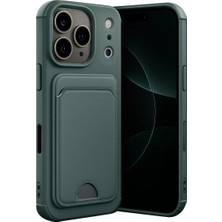 Dorasan Apple iPhone 17 Pro Max Kelvin Kartvizitli Silikon - Koyu Yeşil