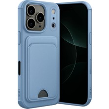 Dorasan Apple iPhone 17 Pro Kelvin Kartvizitli Silikon - Mavi