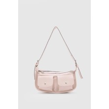 Shule Bags Diana Vintage Baget Çanta Pudra Pembe