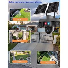 O-Kam OK335 Premium Serisi 12MP 4 Kameralı 4G Çift Solar Panel Gece Görüş 1 Yıl Turkcell +128GB Hafıza