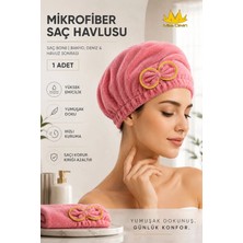 Missclean ( 1 Adet ) Mikrofiber Saç Havlusu, Saç Bonesi, Banyo Deniz ve Havuz Sonrası