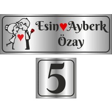 Outdoor One Metal Kapı İsimliği GÜMÜŞ 0011