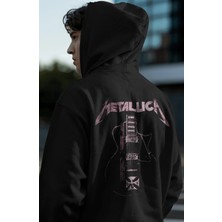 Sevbano Metallica Rock Metal Müzik Grubu Sırt Baskılı Unisex Oversize Premium Hoodie