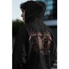 Sevbano Metallica Rock Metal Müzik Grubu Sırt Baskılı Unisex Oversize Premium Hoodie