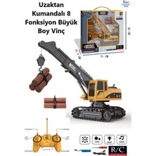 Brother Toys Uzaktan Kumandalı 8 Fonksiyon Şarjlı 640 Derece Dönebilen Vinç Oyuncak Iş Makinesi 27 Cm.